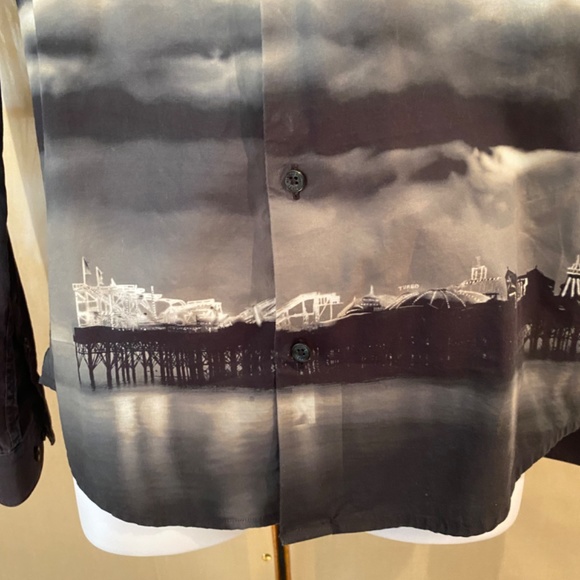 BEN SHERMAN Men’s Mural Button Down Shirt Sz S - Picture 3 of 7